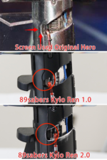 Kylo Ren hilt Movie prop reproduction empty and installed version - Image 3