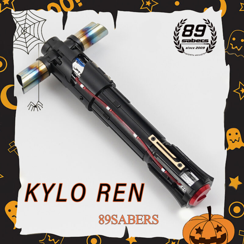 Kylo Ren hilt Movie prop reproduction empty and installed version